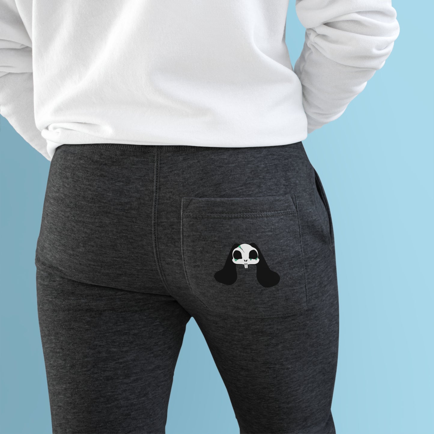 Bunny Skull Unisex Fleece Joggers